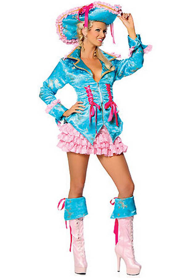 Halloween Costumes Sassy Azure Pirate Dress Suit - Click Image to Close